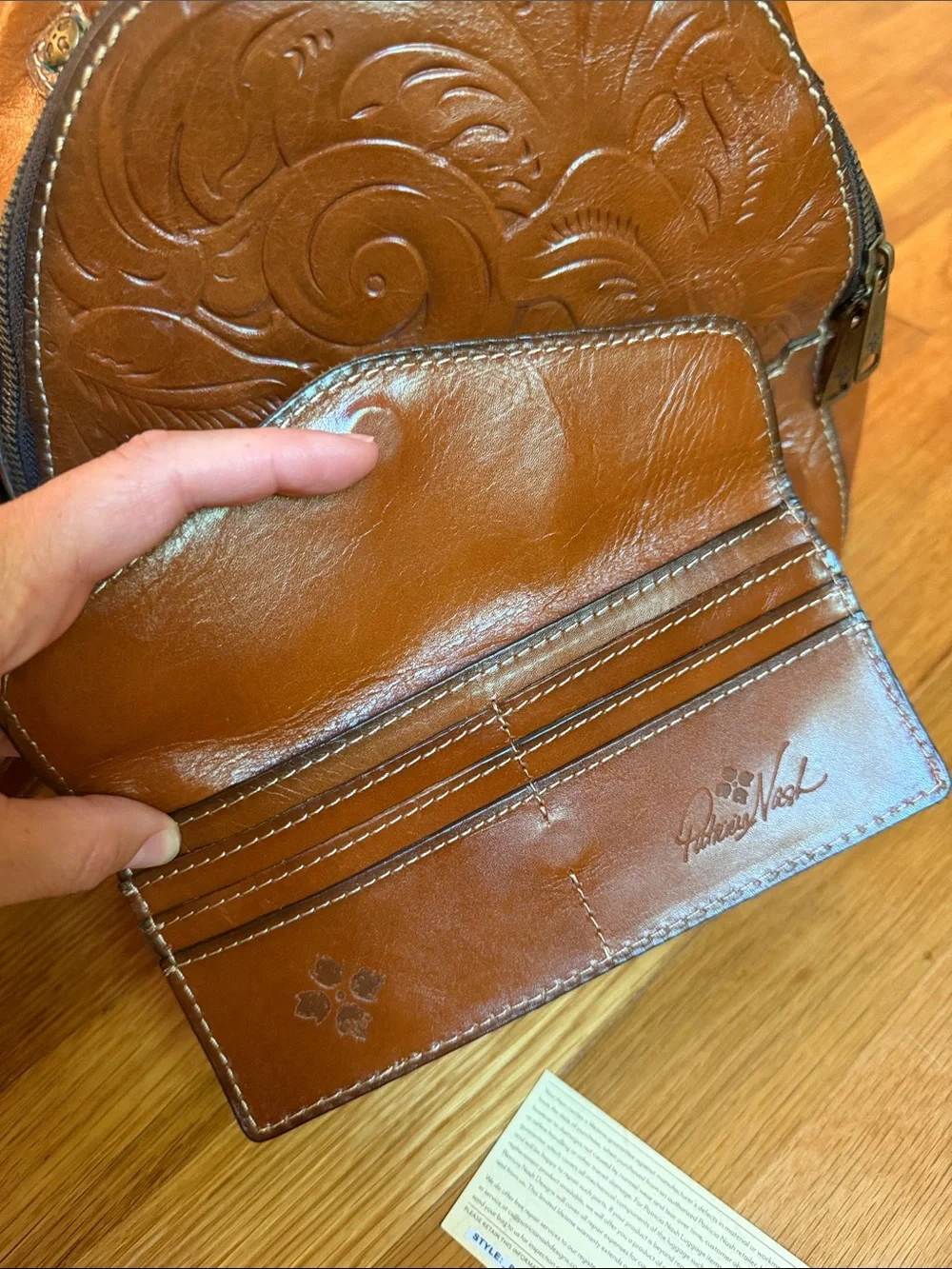 Patricia Nash Florence Tooled Leather Mini Backpack – NWOT 🤎